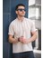 Cole Slim Fit Esnek Likralı Yarım Düğmeli Kısa Kol Hakim Yaka Erkek Gömlek 1