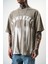 Erkek Immortal Baskılı Oversize T-Shirt Gri 4