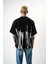 Erkek Immortal Baskılı Oversize T-Shirt Siyah 3