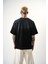 Erkek Res Studio Yazılı Oversize T-Shirt Siyah 3