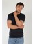 4546 Kagi Kol Yaka Şeritli O Yaka T-Shirt 3