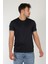 4546 Kagi Kol Yaka Şeritli O Yaka T-Shirt 4