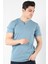 2122 Üç Düğme Hakim Yaka Ribana Modern Fit T-shirt 3