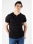 2122 Üç Düğme Hakim Yaka Ribana Modern Fit T-shirt 1