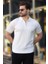 Polo Yaka Çizgili Fermuarlı Erkek T-Shirt 1