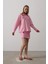 Munn Collection Nakış Detaylı Etekli Takım - Pembe 3