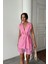 Munn Collection Keten Yelek - Şort Takım - Pembe 2