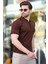 Polo Yaka Çizgili Fermuarlı Erkek T-Shirt 5