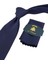 Lacivert Reps Dokulu Düz Mendilli Klasik Kravat KK13176 3
