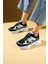 Kalın Taban Bağcıklı Fileli Kadın Sneakers 89-040-25BYAZ 1