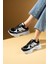 Kalın Taban Bağcıklı Fileli Kadın Sneakers 89-040-25BYAZ 2