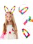Fiber Optik LED39LI Gökkuşağı Tavşan Kulak 17X23 cm 2