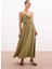 Kemerli Uzun Etek - Haki 3