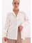 Nakış Detaylı Viskon Gömlek - Krem 2