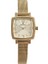 DKE.1.10844-3 Kare Kadran Hasır Kordon Metal Kasa 3 Atm Suya Dayanıklı Altın Renk Kadın Kol Saati 3