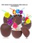 Hindistan Cevizi Hawaii Luau Aloha Pipetli Içecek Kabı Bardak 10X13 cm 1 Adet 1