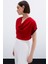 Kollar Taş Detaylı Salaş Bluz - Kırmızı 2