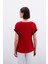 Kollar Taş Detaylı Salaş Bluz - Kırmızı 4