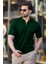 Polo Yaka Çizgili Fermuarlı Erkek T-Shirt 1