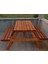 Ahşap Piknik Masası – Ormancı Masası (6 Kişilik) | Teak Rengi 2