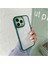 IPHONE 14 Pro Pen Renkli Kenarlı Şeffaf Silikon Kılıf 1