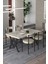 Ege 4 Kişilik Mutfak Masa Takımı -Krem Kumaş 70X110 W Mutfak Masası Ege Sandalye Krem Kumaş 2