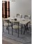 Ege 4 Kişilik Mutfak Masa Takımı -Krem Kumaş 70X110 W Mutfak Masası Ege Sandalye Krem Kumaş 3