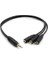 Kulaklık Çoklayıcı 3.5 mm Erkek x 1/3 Stereo Dişi x 3 - 30 cm Y Kablo 1