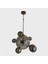 Modern Tekli Sarkıt Füme Cam Orbit Ledli Avize 2
