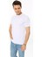 Erkek Beyaz %100 Pamuk Regular Fit Bisiklet Yaka Kısa Kol Basic T-Shirt 1