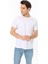 Erkek Beyaz %100 Pamuk Regular Fit Bisiklet Yaka Kısa Kol Basic T-Shirt 2