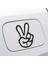 Basit Parmak Hareketi Tasarım Su Geçirmez Oto Sticker 10*15 cm 1