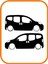 Oto Cam Sticker 2' Li Siyah 20*9 cm 1