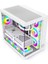 Prime V2 Kumandalı A-rgb 7x120mm Fanlı Özel Vidasız Paneller Beyaz Gaming Boş Bilgisayar Kasası 2
