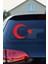 Ay Yıldız Oto Cam Sticker Kırmızı 25*19 cm 1