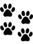 Kedi Pati Izi Oto Sticker Siyah 8 Adet 15*15 cm 2