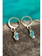 18K Altın Kaplama Huggie Sallantılı Mini Tasarım Çelik Küpe ve Kolye Set 2