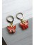 18K Altın Kaplama Huggie Sallantılı Mini Tasarım Çelik Küpe ve Kolye Set 2