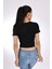 Perfect Yazılı Taş Detaylı Siyah Kelebek Crop T-Shirt – Cesur ve Işıltılı Stil 4