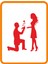 Evlilik Teklifi Oto Cam Sticker Kırmızı 24*20 cm 1