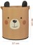 2'li Bear Tasarımlı Bebek Çocuk Odası Düzenleyici Saklama Kutusu Oyuncak Kirli Sepeti 37X40 5