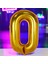 Gold 0 Rakam Folyo Balon Uçan Balona Helyum Gazına Uygun Yüksek Kalite 1 Metre Gold 0 Rakam Balon 1