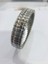 Çelik Bileklik Metal Kavisli Elastik Model 1 cm Genişlik 18 cm Uzunluk Ortası Gümüş Kenarı Gümüş Silver 3