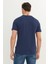 Regular Fit Normal Kesim Bisiklet Yaka Pamuklu Lacivert Tişört 5