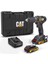 Cat DX155.1 18VOLT/2.0AH Li-Ion Çift Akülü Profesyonel Şarjlı Darbeli Matkap 1