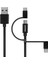 MFI Apple Lisanslı 3in1 Micro Usb-Lightining-Type-C Hızlı Şarj ve Data Kablosu 2m Siyah DLC3106T 1