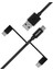 MFI Apple Lisanslı 3in1 Micro Usb-Lightining-Type-C Hızlı Şarj ve Data Kablosu 2m Siyah DLC3106T 2