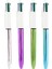 4 Colours Shine Gümüş Gövde Tükenmez Kalem 12'li Kutu, 4 Renk (Mavi, Siyah,yeşil ve Kırmızı), 1.0 Mm. Uç 3