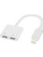 iPhone ile Uyumlu Lightning 2in1 Şarj Kulaklık Dönüştürücü Jack Adaptör Şarj Çoğaltıcı Splitter Şarj Çıkışı Çoğaltıcı No 160 2