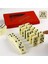 Deri Çantalı Melamin Domino Oyunu 28 Taş Dominoes Double Six Aile Oyunu (Kırmızı) 2